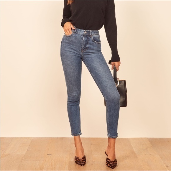 Reformation Denim - REFORMATION High Rise Skinny Crop Jeans